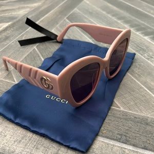NEW Gucci GG0808S Pink Cat Eye Sunglasses